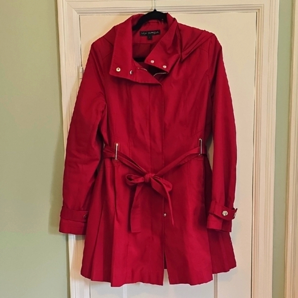 Via Spiga Red Trench Coat